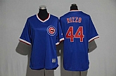 Women Chicago Cubs #44 Anthony Rizzo Blue Cooperstown New Cool Base Stitched Jersey,baseball caps,new era cap wholesale,wholesale hats